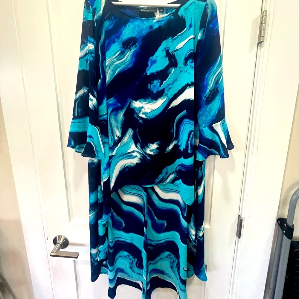 New York & Company Oceanic Print Dress